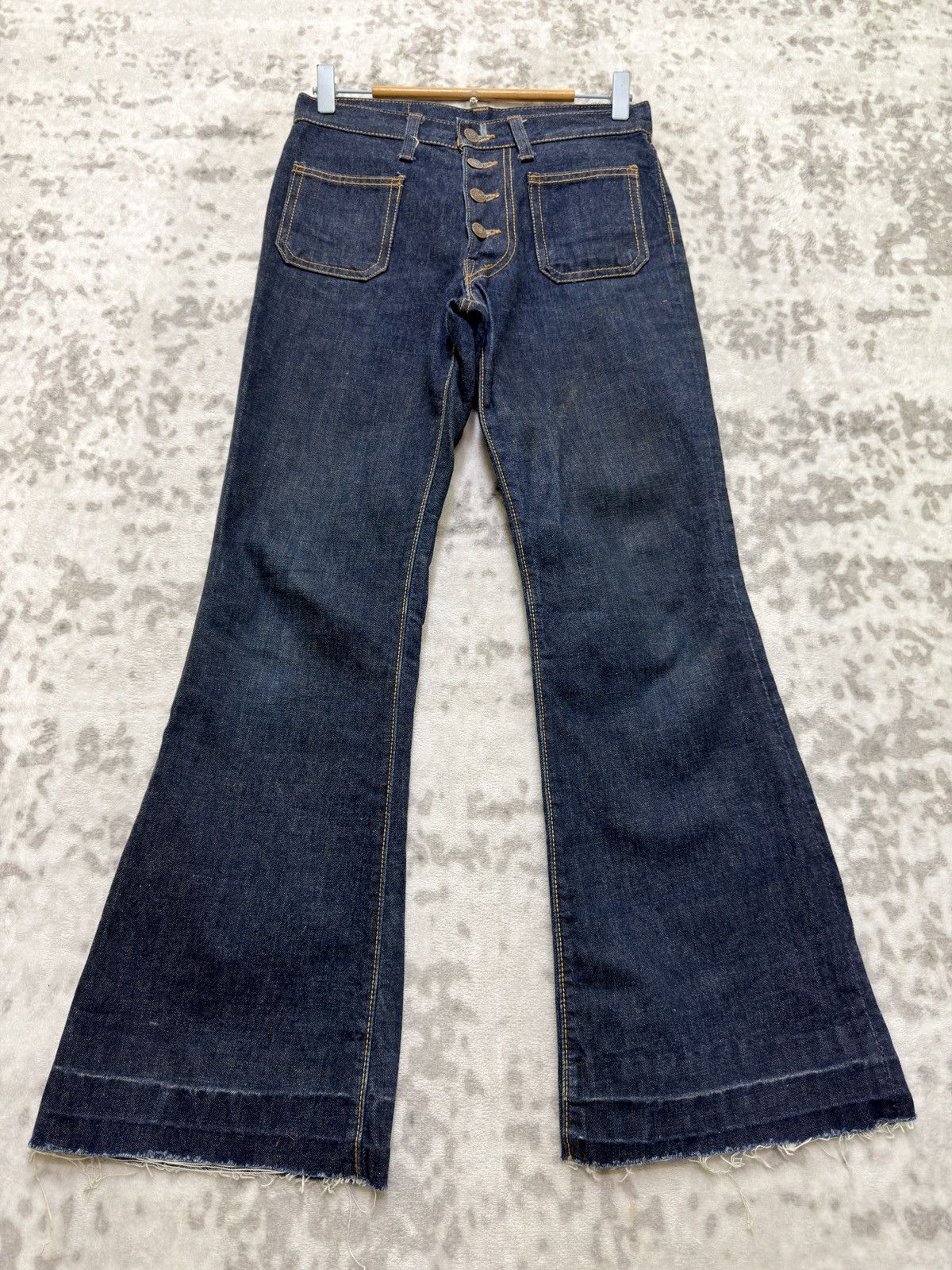 Vintage Vintage Big Stone LOT M508 Flared Bush Bell Bottom Denim Size US 27 - 1 Thumbnail