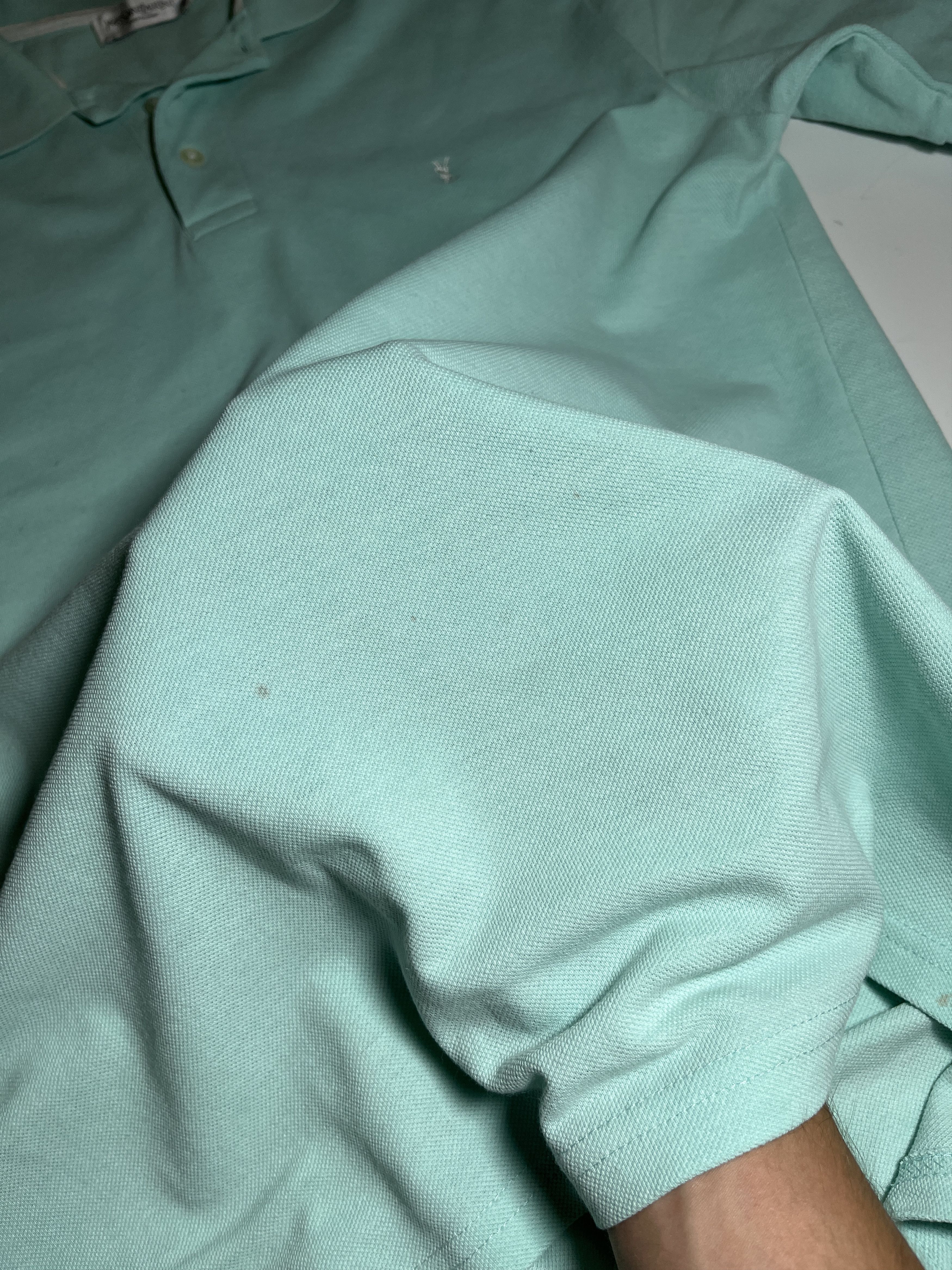 Vintage × Yves Saint Laurent Vintage Yves Saint Laurent Pour Homme Turquoise Polo Shirt Size US L / EU 52-54 / 3 - 13 Thumbnail