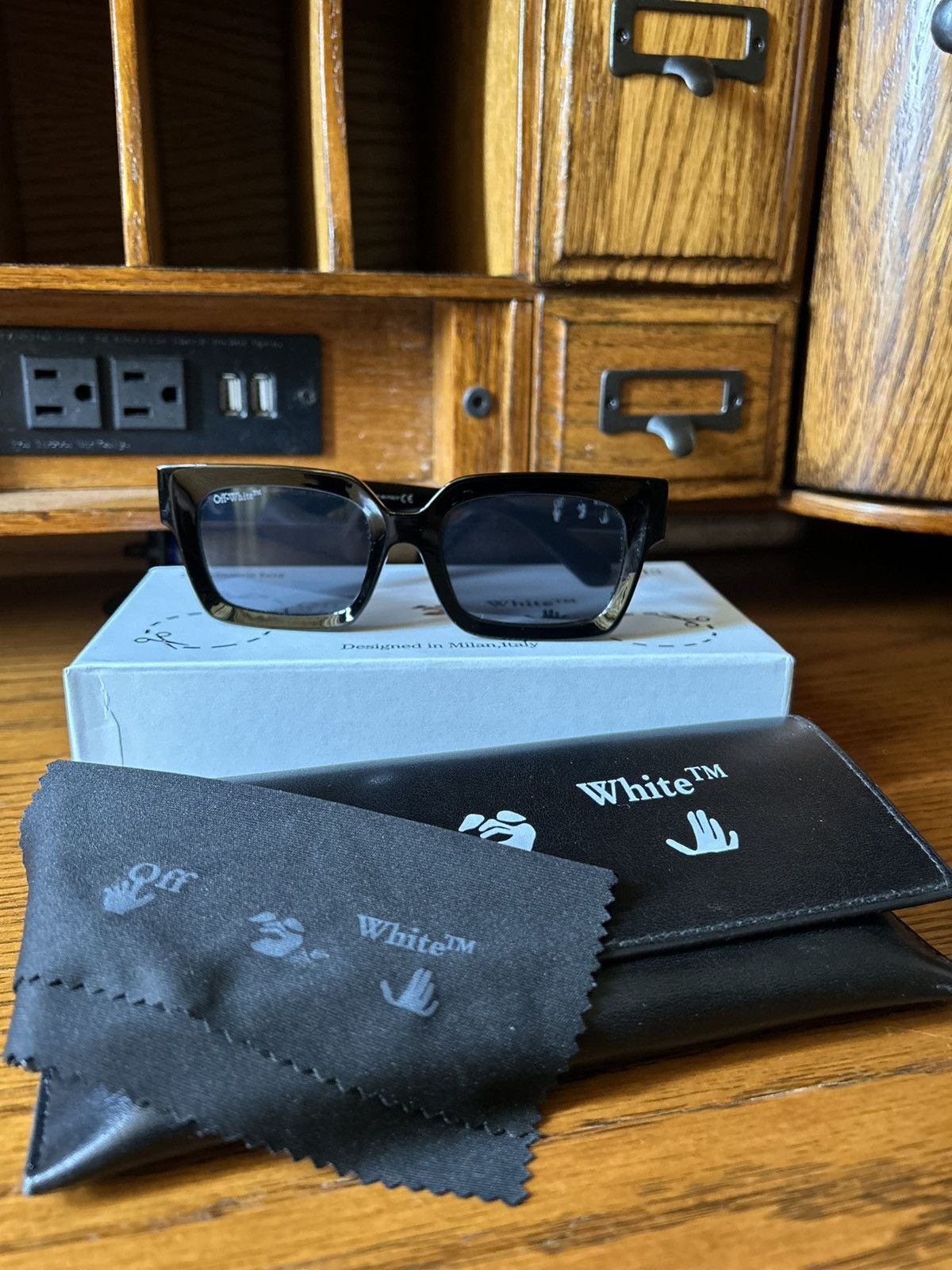 サングラス Off-White Unisex SUNGLASSES (OERI016C99PLA002 5907 BLUE) Off-White Virgil OERI022 0140 50 Sunglasses | Glasses Station