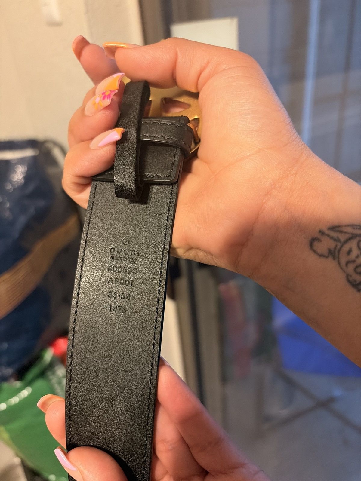 Gucci GG Marmont Wide Belt (Size 85-34) Size ONE SIZE - 6 Thumbnail