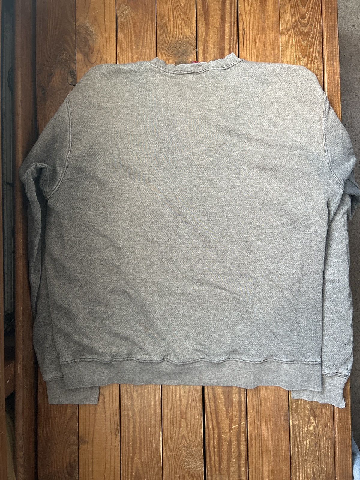 Vintage Vintage 90s Faded Black Distressed Crewneck Sweatshirt Size US XL / EU 56 / 4 - 3 Thumbnail
