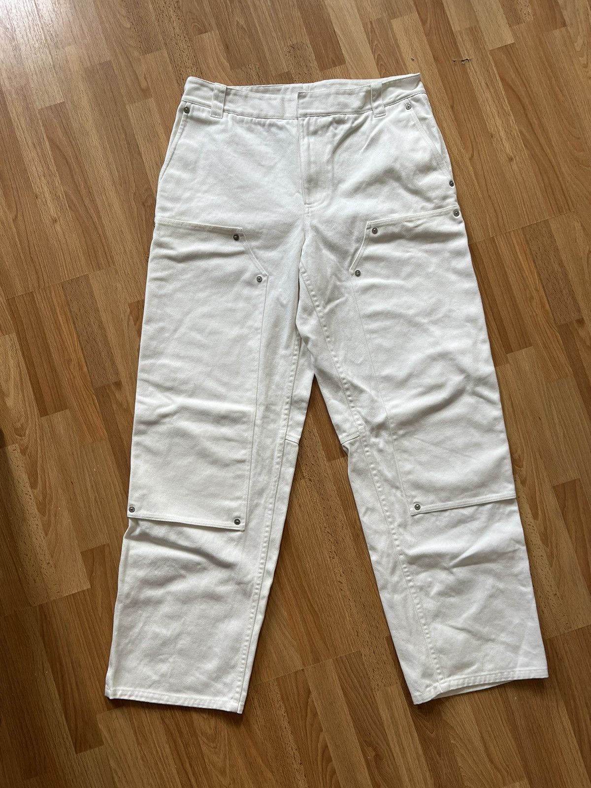 Helmut Lang Helmut Lang Off White Workwear Pants Size US 32 / EU 48 - 1 Thumbnail