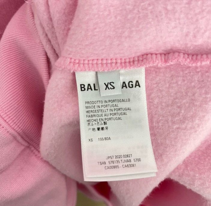Balenciaga pink front and back logo hoodie2412-Nextarrow