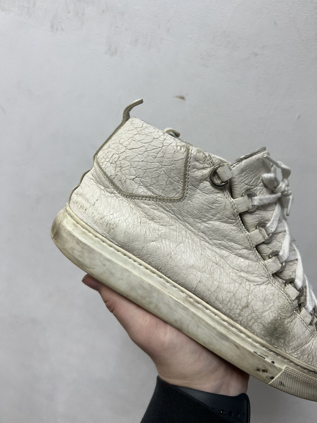 Balenciaga Balenciaga Arena High White Leather Shoes Size 39 Size US 6 / EU 39 - 2 Thumbnail