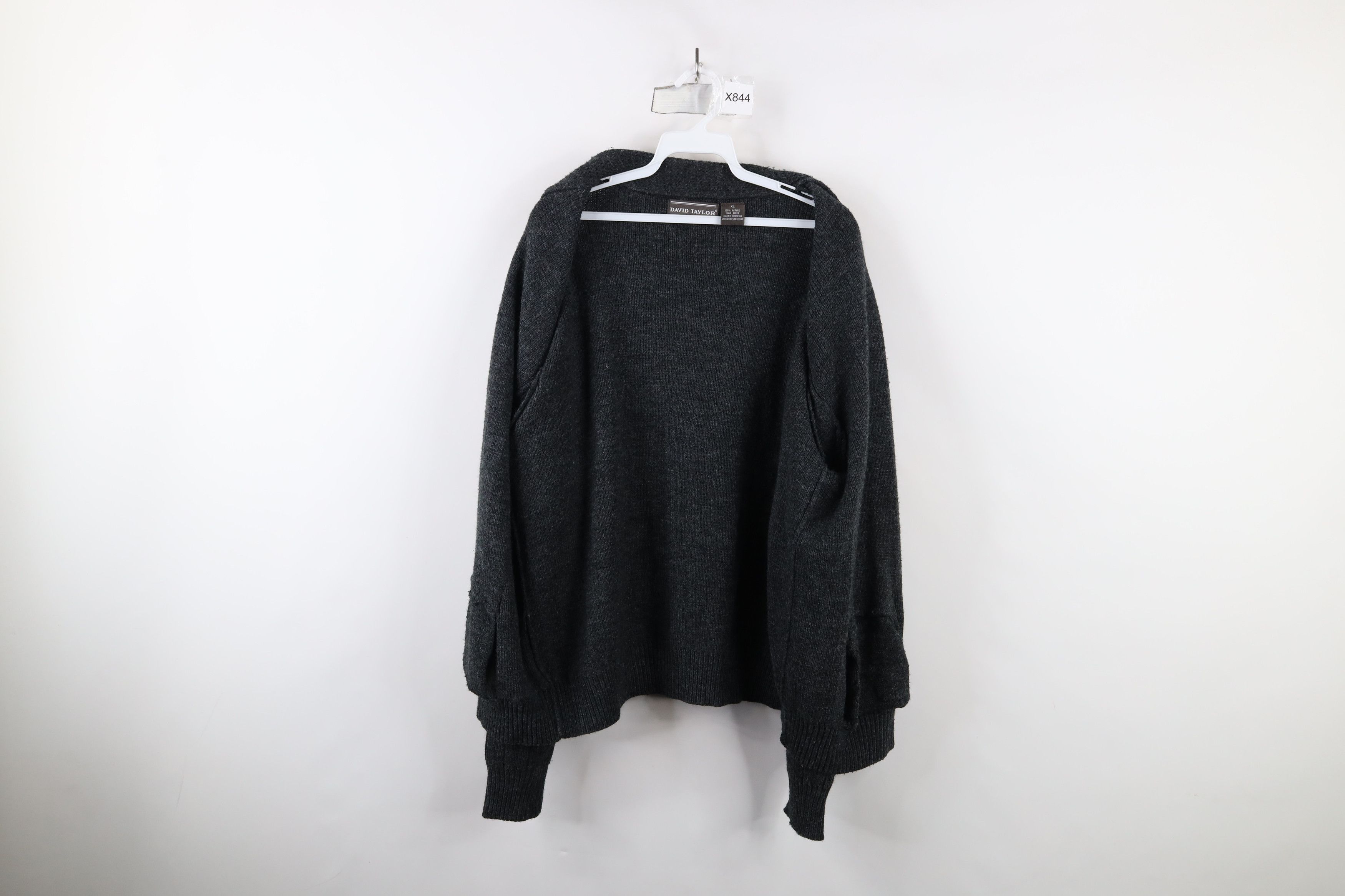 Vintage Vintage 90s Streetwear Ribbed Knit Full Zip Cardigan Sweater Size US XL / EU 56 / 4 - 6 Thumbnail