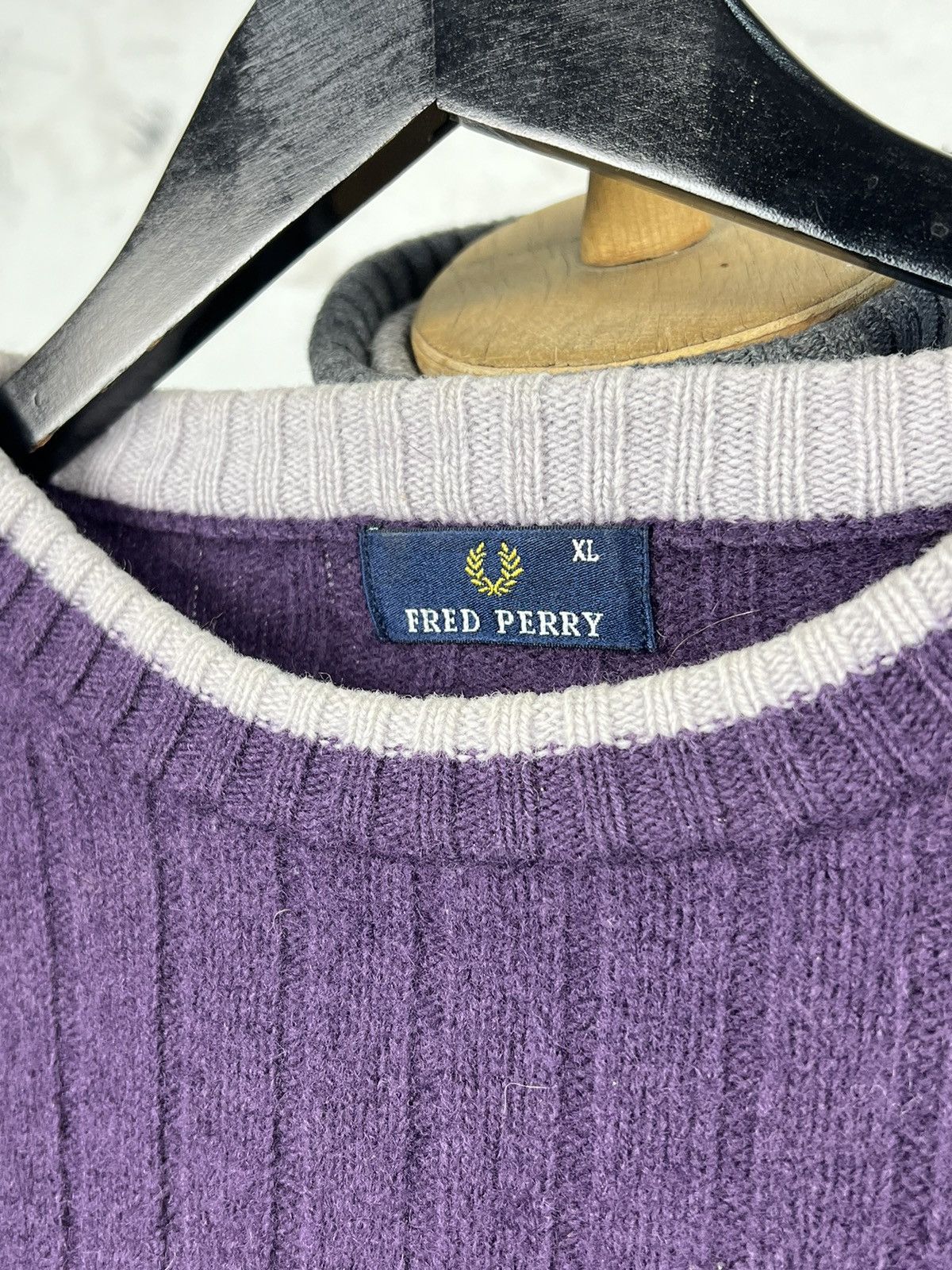 Fred Perry Vintage Fred Perry Wool Sweater Size L - XL Size US XL / EU 56 / 4 - 9 Thumbnail