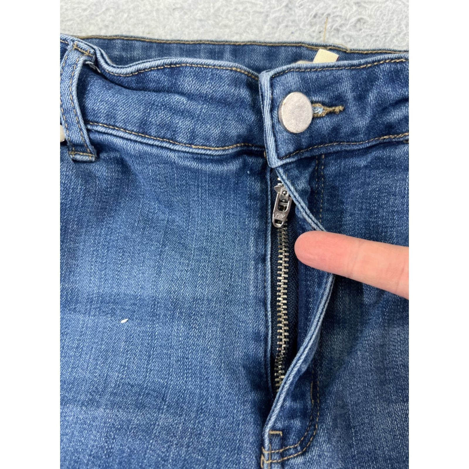 Denime Reba Jeans Womens 16W Blue Denim Skinny Straight Leg Mid Rise 31x28 Casual Size 38" / US 16 / IT 52 - 5 Thumbnail