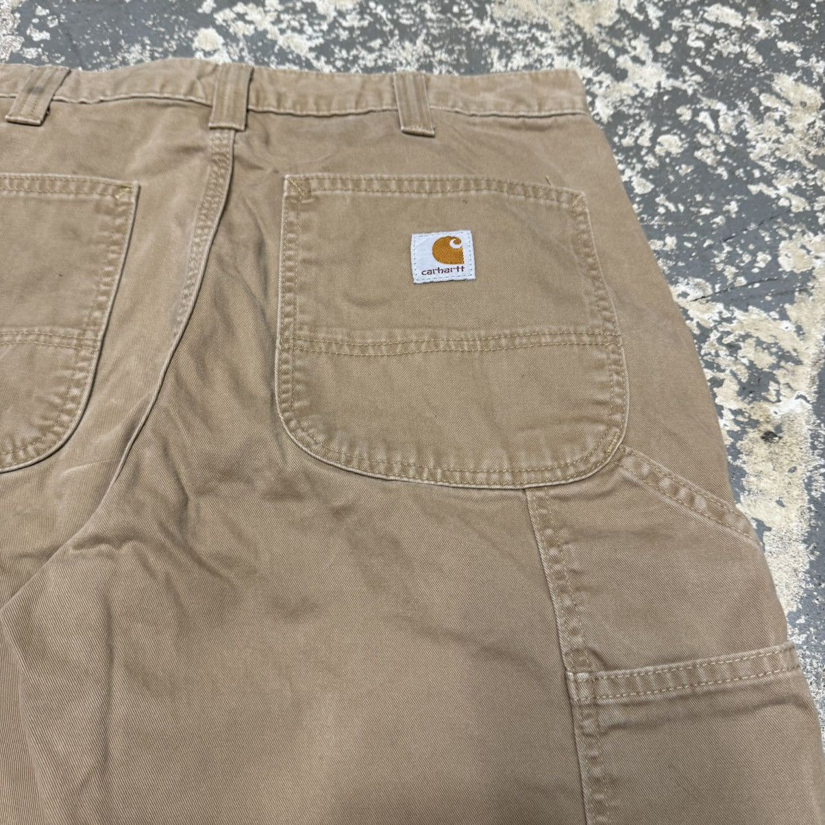 Carhartt Vintage Carhartt Tan/Brown B324 DKH Carpenter Workwear Short Size US 33 - 11 Thumbnail