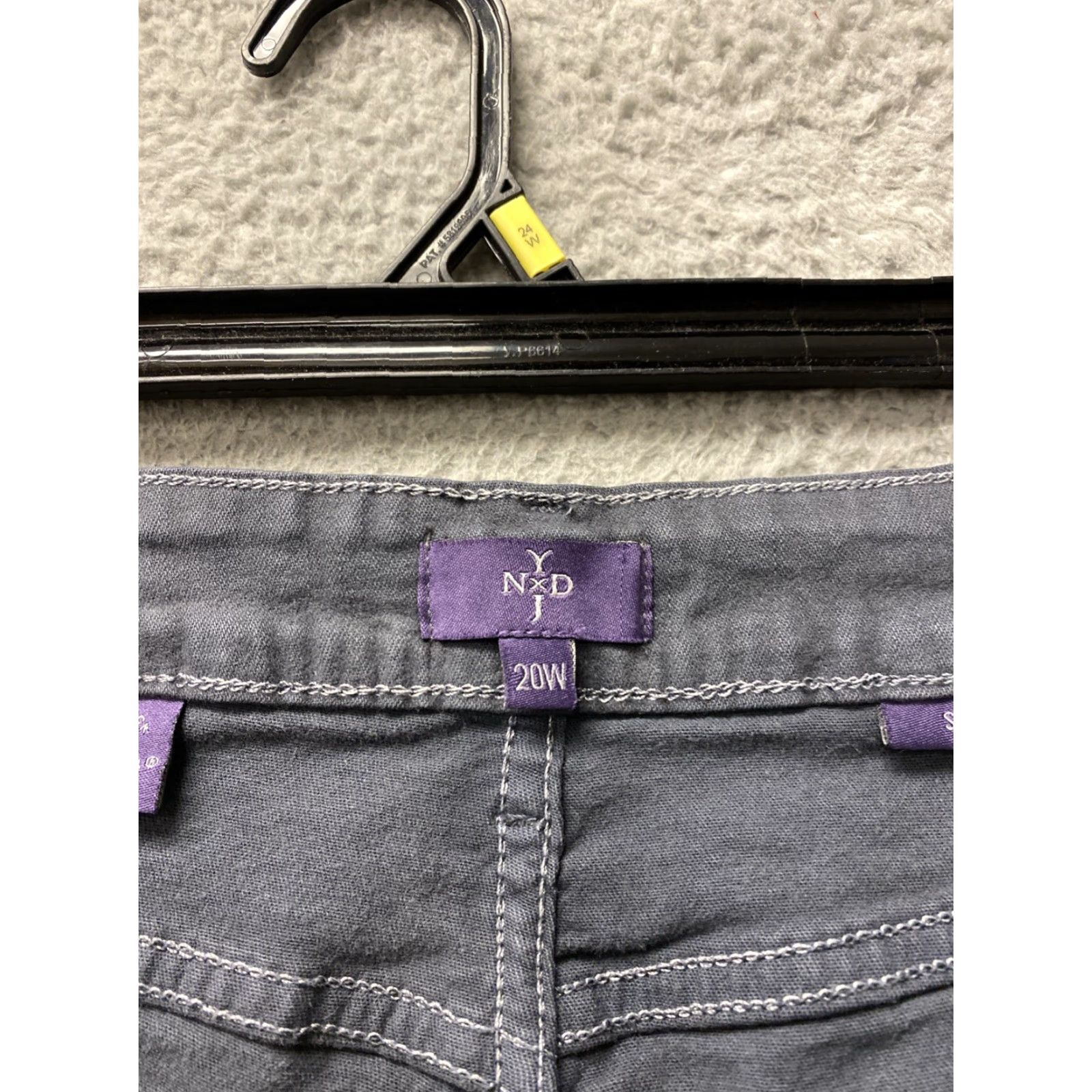 NYDJ VINTAGE NYDJ Marilyn Straight Denim Jeans 20W Women Gray Stretch Mid-Rise 5-Pocket Size 42" / US 20 - 4 Thumbnail