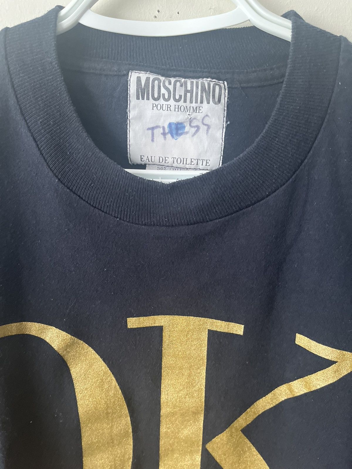 Moschino × Vintage 80s OK Moschino Pour Homme Promo T-shirt Size US L / EU 52-54 / 3 - 3 Thumbnail