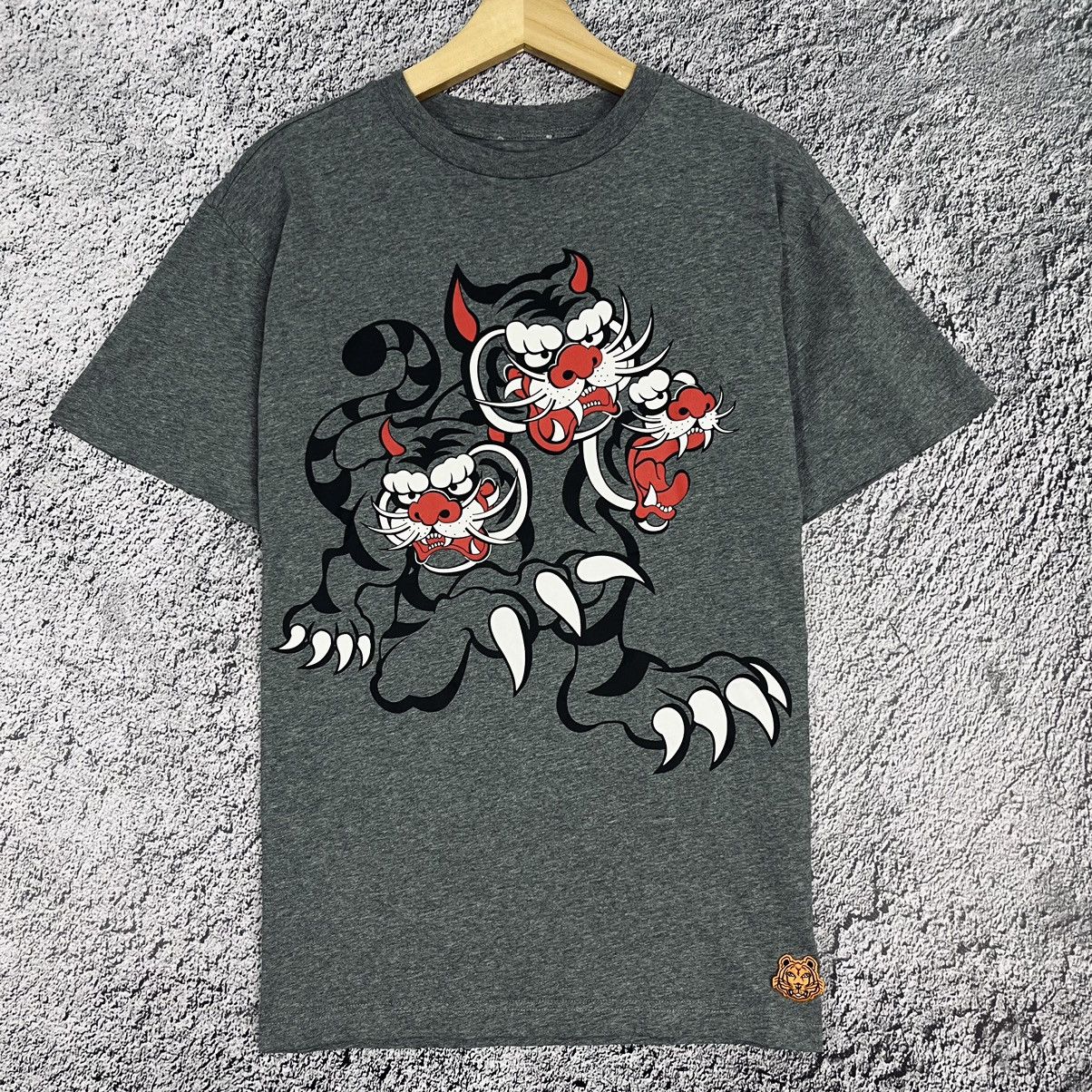 Japanese Brand × Kansai Yamamoto × Kenzo KENZO x Kansai Yamamoto Three Tigers Hieroglyph Printed Tee Size US S / EU 44-46 / 1 - 3 Thumbnail