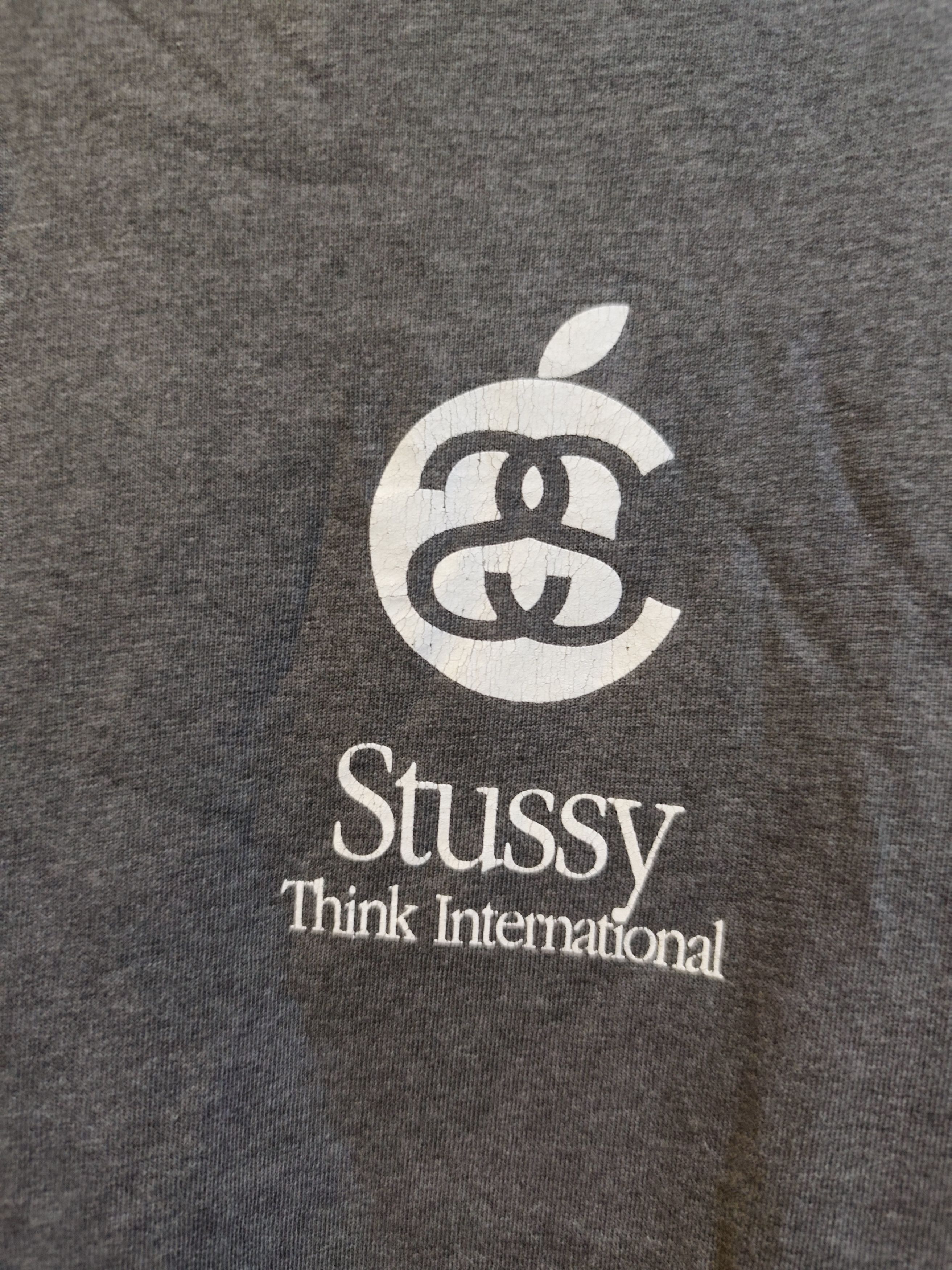 Stussy Vintage 90s Stussy "Think International" Apple Tee Size US M / EU 48-50 / 2 - 4 Thumbnail