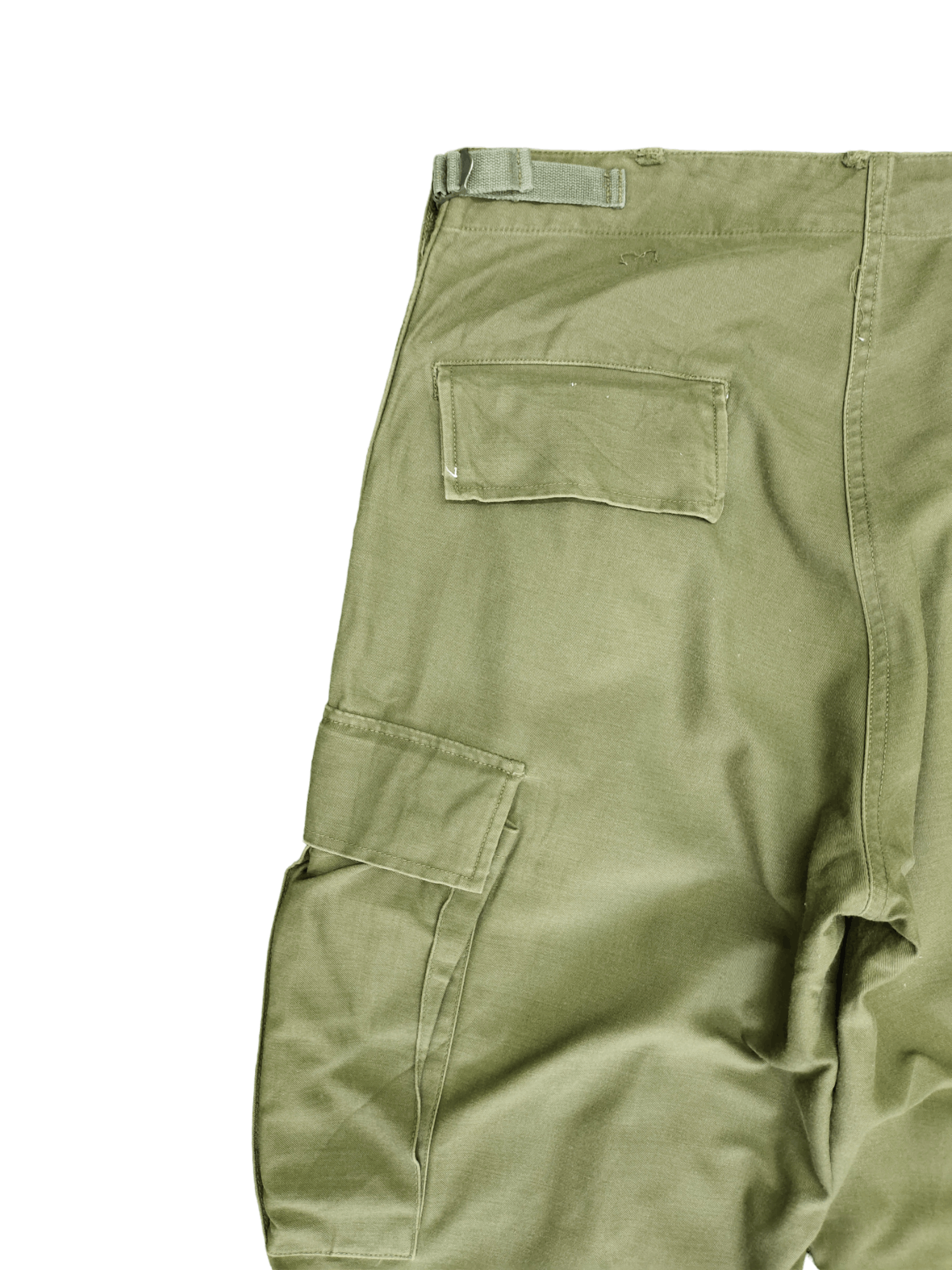 Vintage Vtg OG Us Army Sateen Cargo Pant 60s 70s Nam Era Scovill Usa Size US 31 - 14 Thumbnail