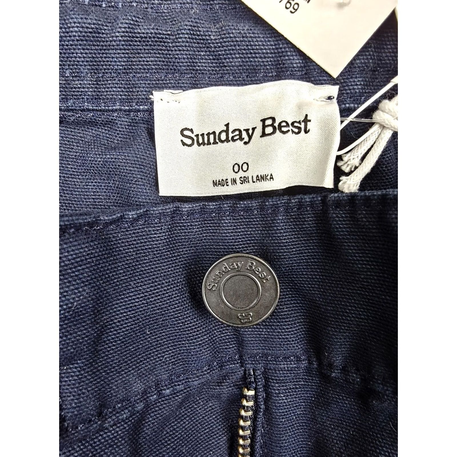 Aritzia Aritzia Sunday Best Pants Womens 00 Blue Cargo Twill Adjustable Waist Pockets Shirt? Size 24" / US 00 / IT 34 - 4 Thumbnail
