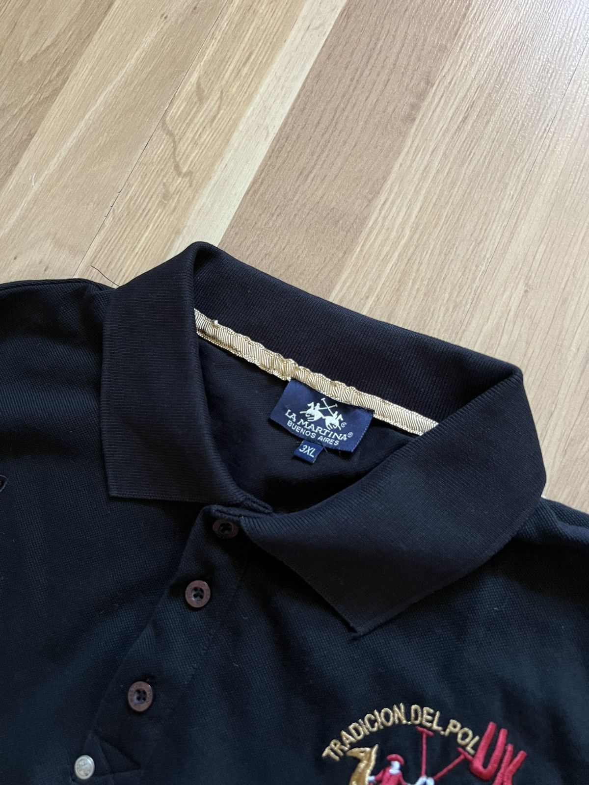 La Martina × Polo Ralph Lauren × Vintage La Martina polo Ralph Lauren vintage polo shirt number 3 lux Size US XL / EU 56 / 4 - 4 Thumbnail