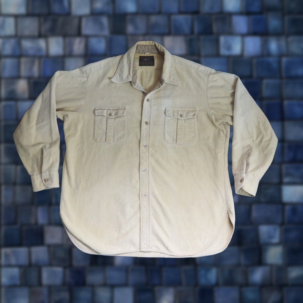 Eddie Bauer VTG 60s 70s Eddie Bauer Outdoor Shirt Mens XL Yellow Chamois Cloth Rustic Faded 1960s 1970s Look Hippy Size US XL / EU 56 / 4 - 1 Thumbnail