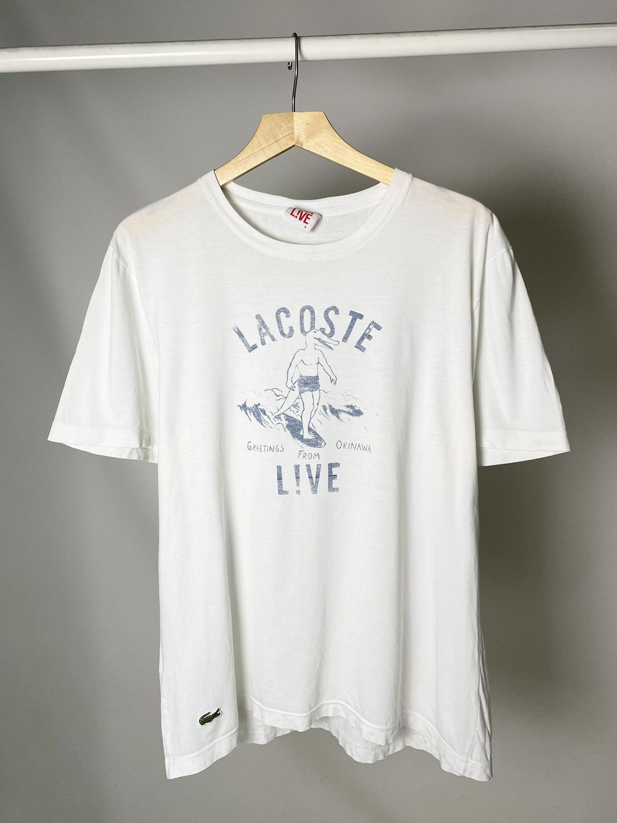 Lacoste Lacoste Live 🌊🇯🇵 Japanese vintage style surfing tee t shirt Size US L / EU 52-54 / 3 - 3 Thumbnail