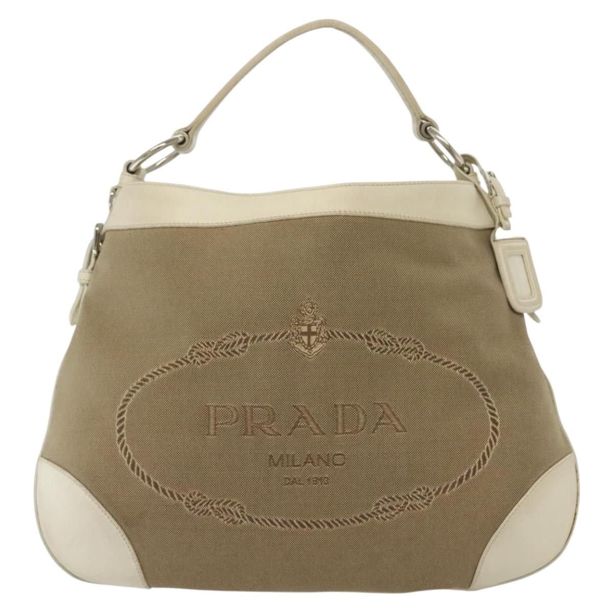 Prada PRADA Shoulder Bag Canvas Beige Silver Size ONE SIZE - 2 Thumbnail