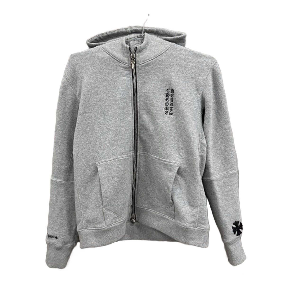 Chrome Hearts Chrome Hearts Leather Patch Zip-up Hoodie