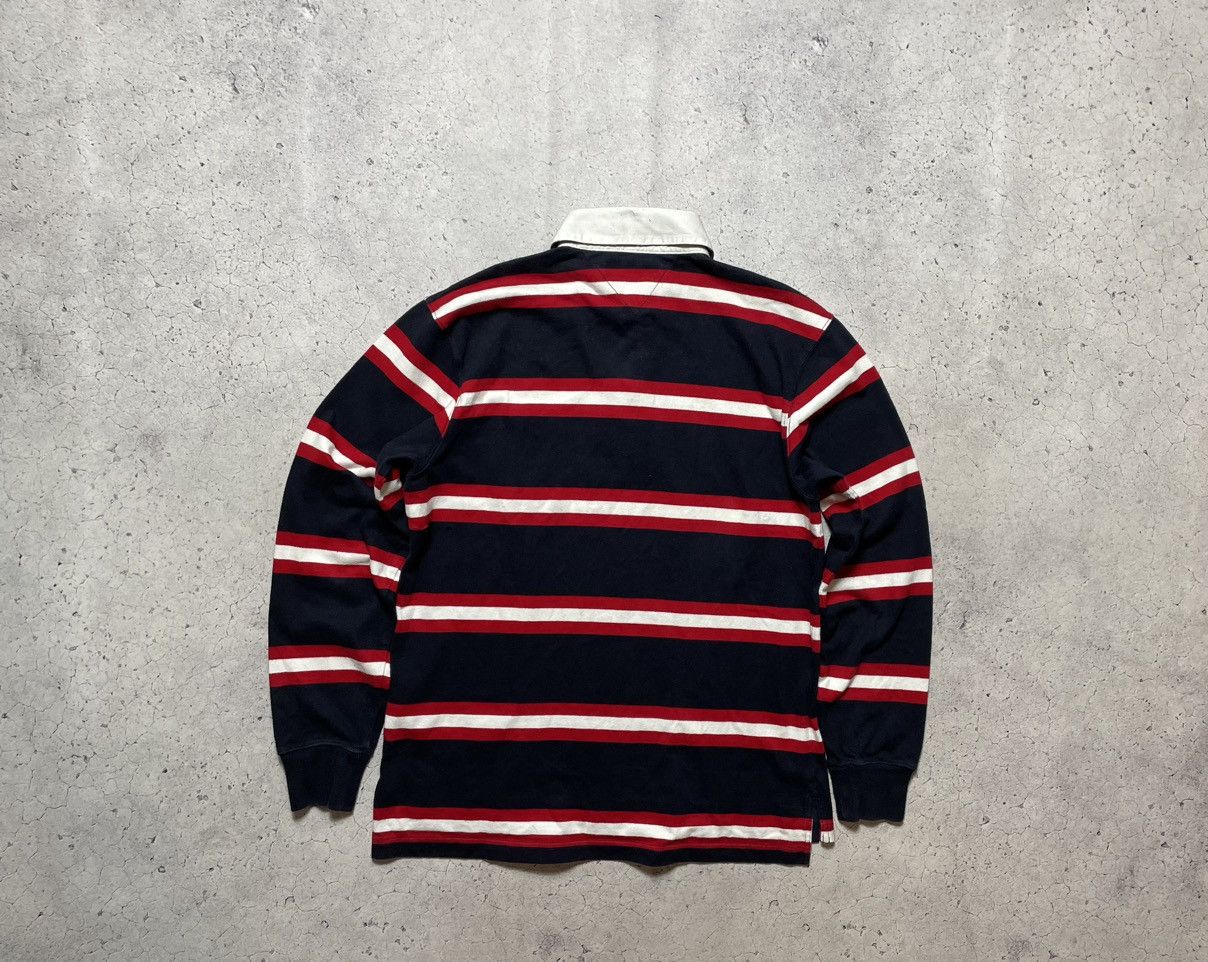 Tommy Hilfiger × Vintage Vintage Tommy Hilfiger Y2K Striped Rugby Sweatshirt Size US L / EU 52-54 / 3 - 2 Thumbnail