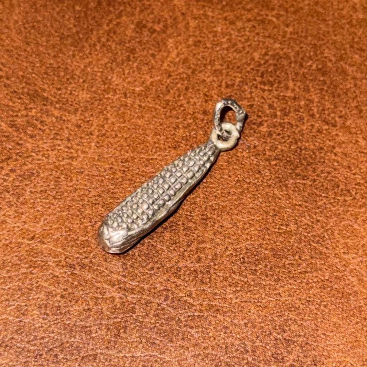Designer Vintage Sterling Silver Ear of Corn Pendant/Charm Size ONE SIZE - 3 Thumbnail