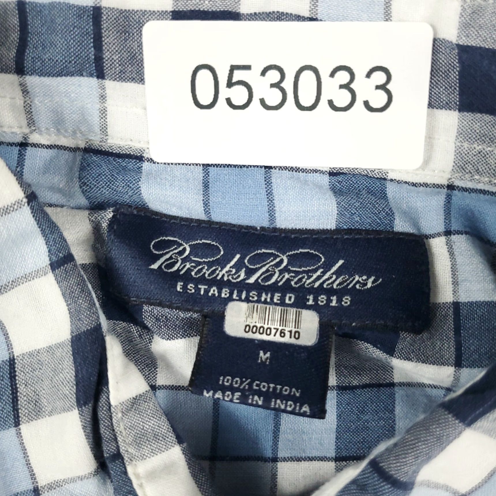 Brooks Brothers Brooks Brothers Button-Up Shirt Mens Medium Blue Plaid Short Sleeve Casual Classic Size US M / EU 48-50 / 2 - 6 Thumbnail