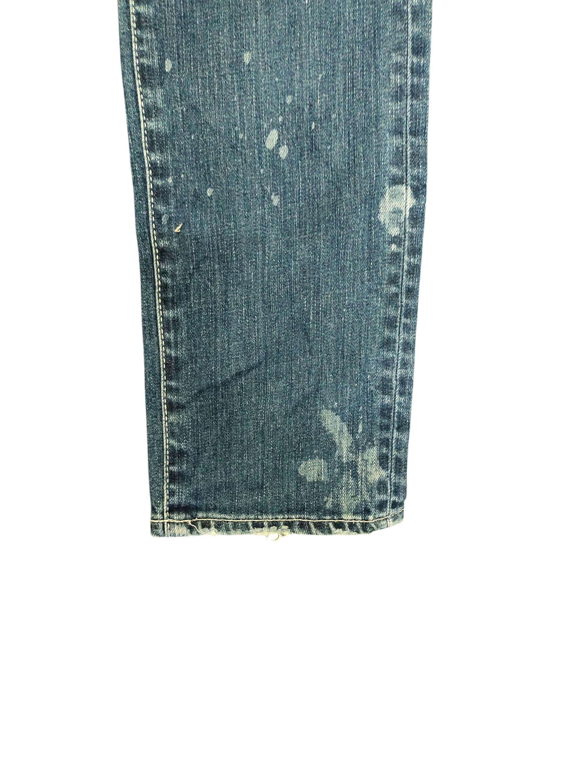 Kapital Vanquish Japan Clawmark Distress Faded Denim Jeans Size US 34 / EU 50 - 5 Thumbnail