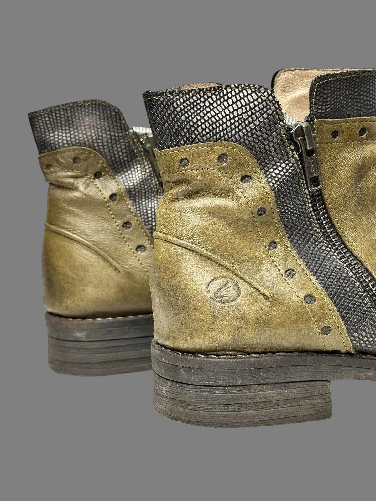 Issey Miyake Italian Vintage AS 98 Leather Biker Boots Rick Owens Style Size US 9 / IT 39 - 7 Thumbnail