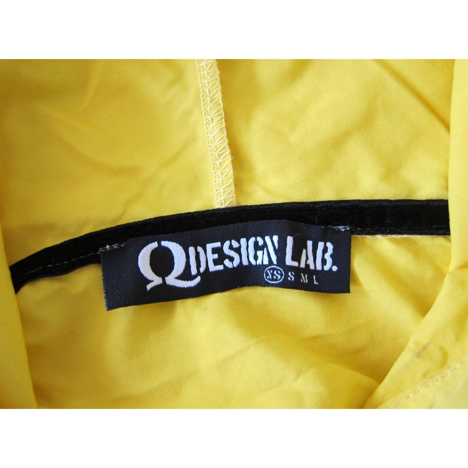 Vintage Q Design Lab Windbreaker Jacket XS Adult Women Yellow Pullover Pocket Cotton Blend 50% XS Size XS / US 0-2 / IT 36-38 - 4 Thumbnail