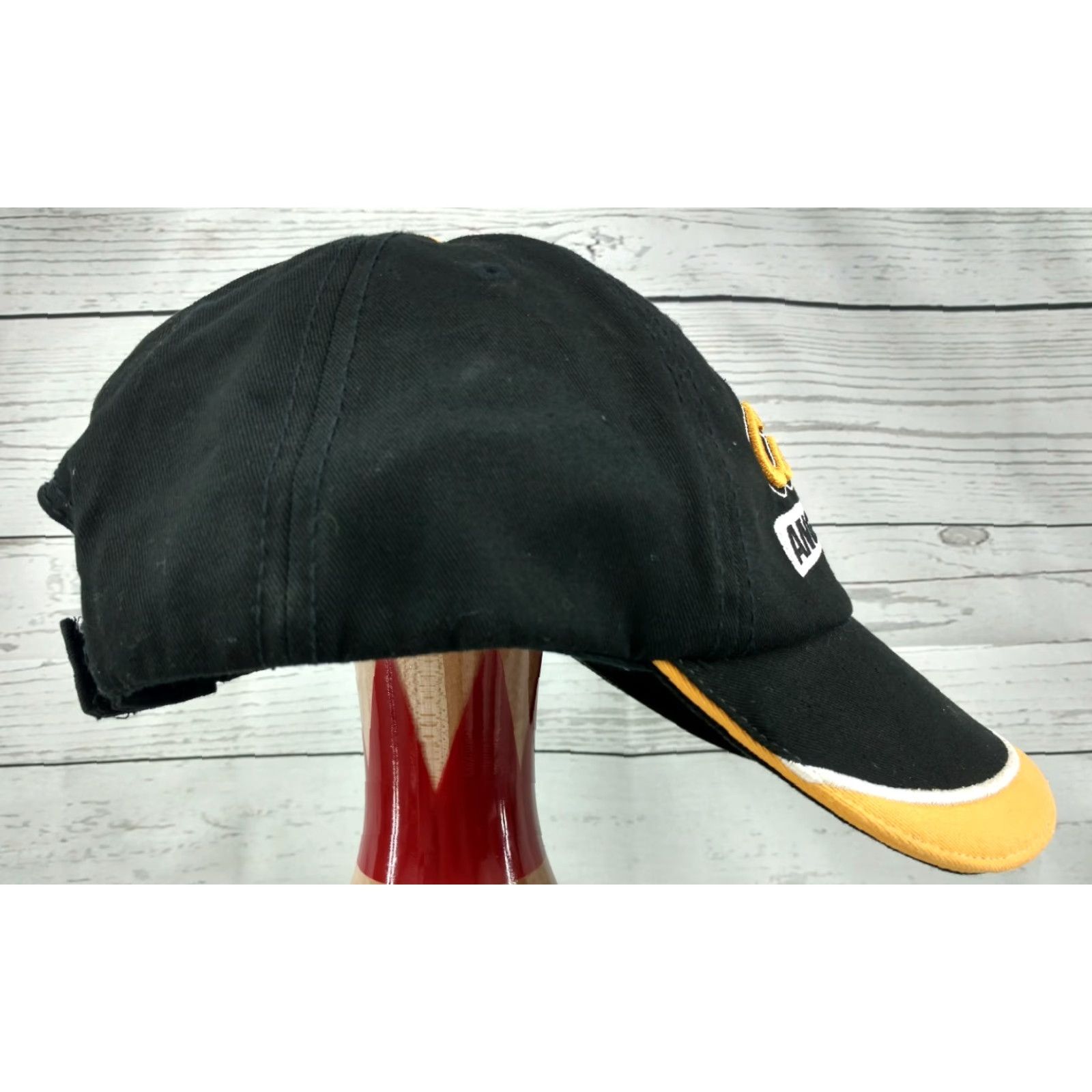 Vintage Cabela's Angler Cash Hat Cap Hunting Fishing Adjustable Black Yellow Cap Baseball Cap Mens Adjustable Strapback Black Yellow Fishing G15 Size ONE SIZE - 4 Thumbnail