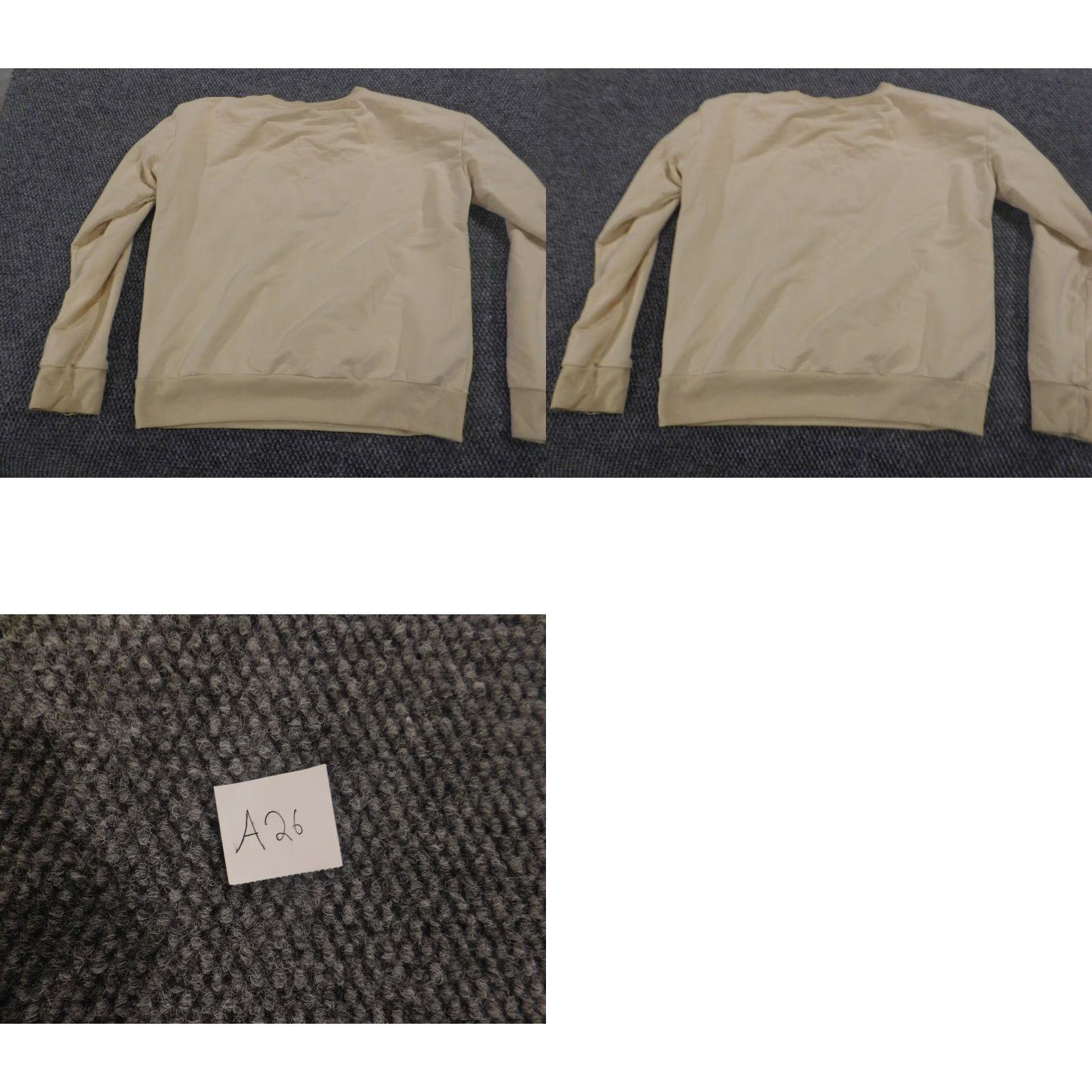 Vintage ROMWE Womens Sweater XL Beige Crewneck Pullover Knit Cotton Polyester Ruffle Long Sleeve Modern All Seasons Womens Size XL / US 12-14 / IT 48-50 - 9 Thumbnail