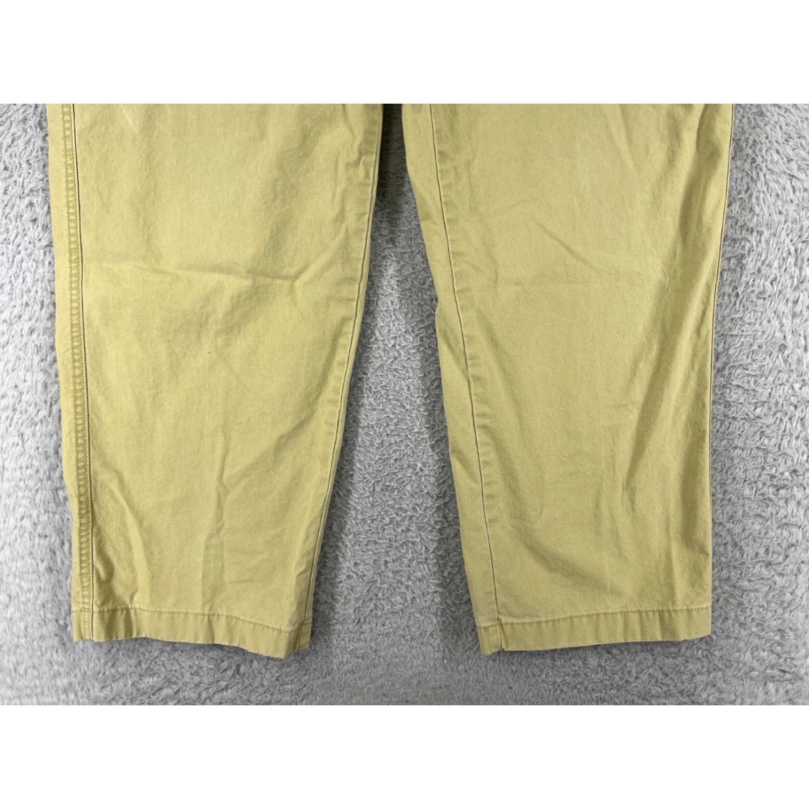 Vintage L.L. Bean Pants Mens 36 Yellow Cargo Flat Front 100% Cotton Outdoor Hiking Camping Size US 36 / EU 52 - 4 Thumbnail