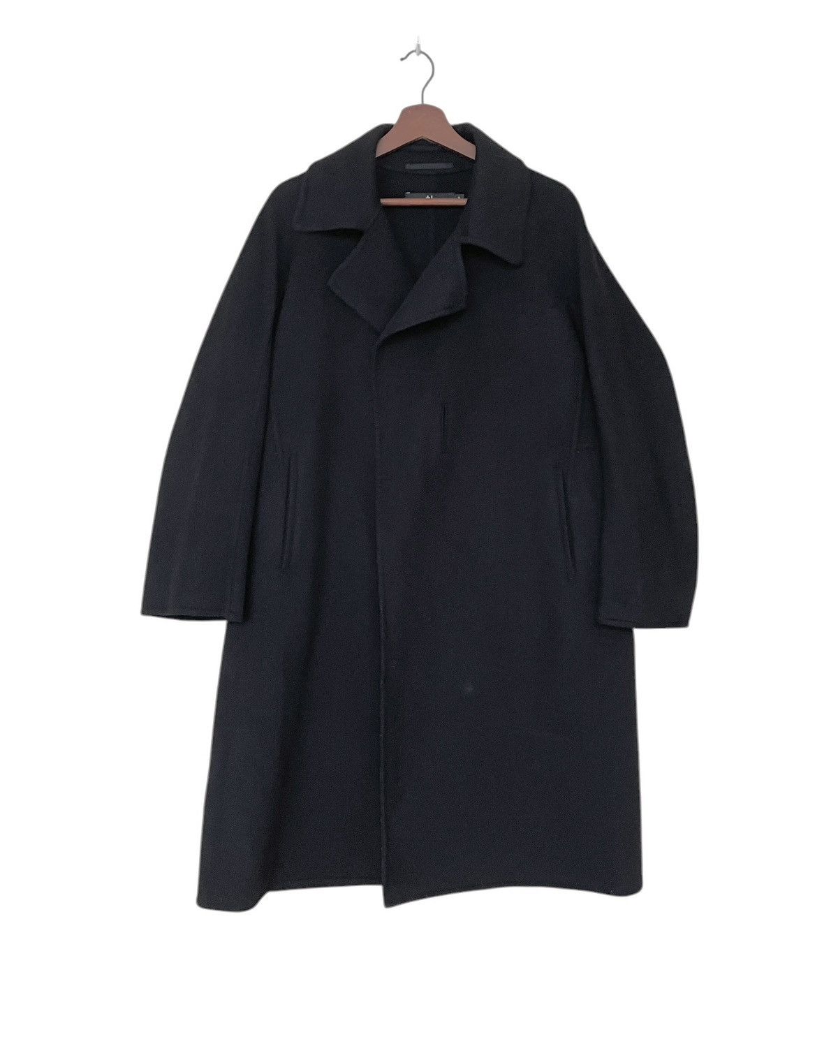 Designer × Jil Sander × Vintage Vintage Brand Jil Sander X Uniqlo Wool Trench Coat 2000s Size US L / EU 52-54 / 3 - 1 Thumbnail