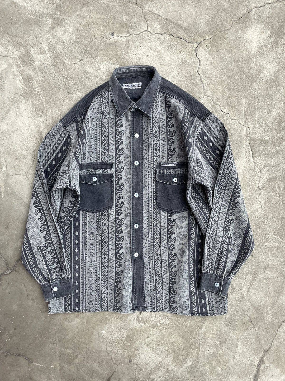 Vintage Ornamental Corduroy Shirt, Heavyweight Size US L / EU 52-54 / 3 - 2 Thumbnail