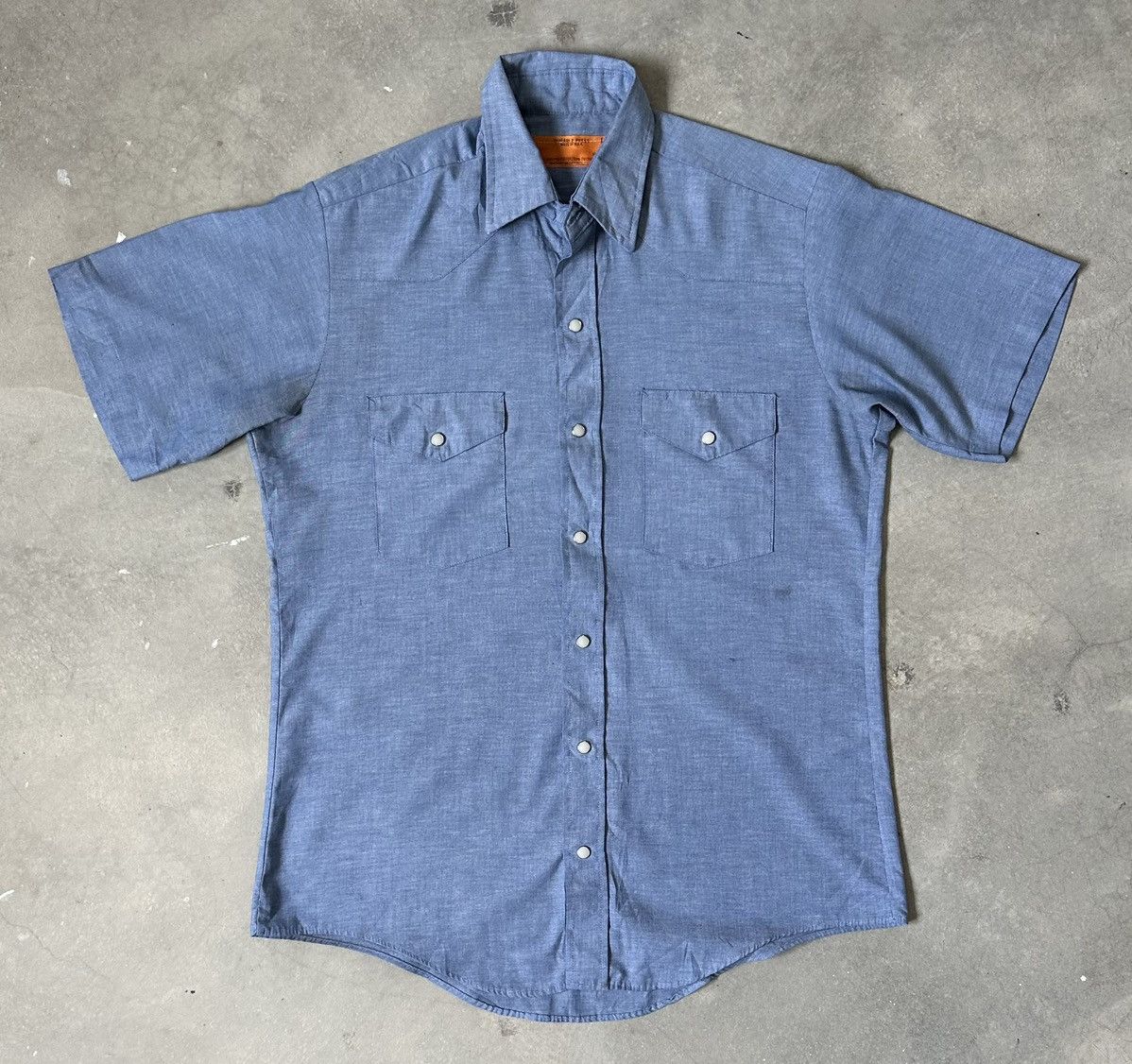 VINTAGE 70S DURABLE PRESS PEARL SNAP BUTTON SHIRT