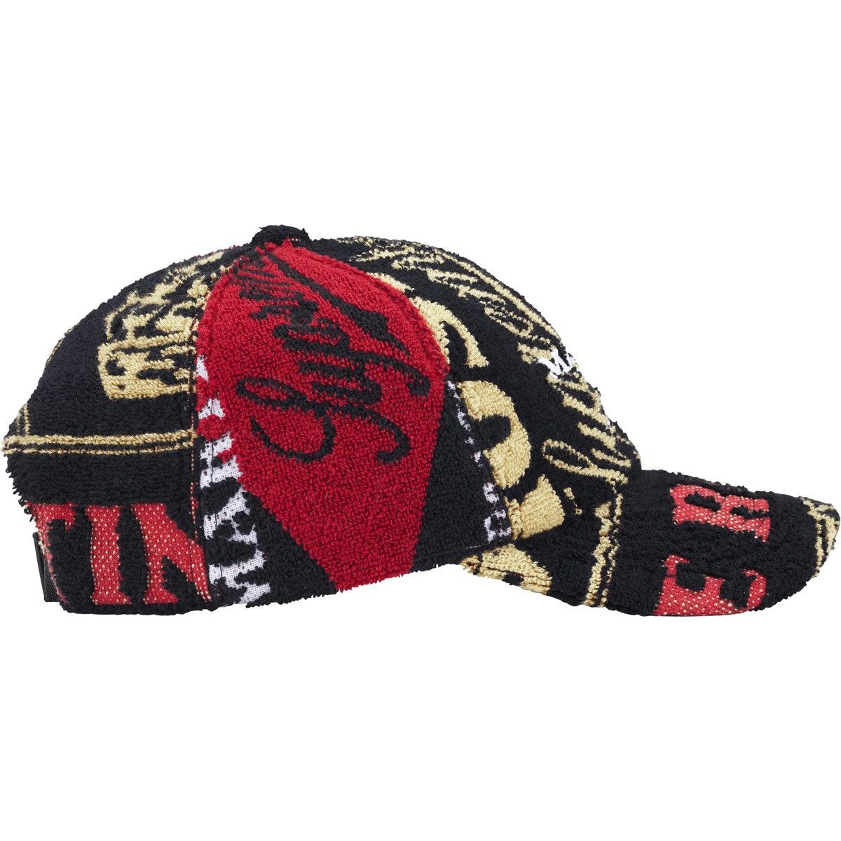 Supreme SUPREME®/MARTINE ROSE® TOWEL 6-PANEL Hat Cap in Black FW24 
