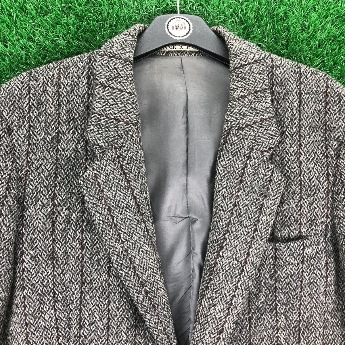 Japanese Brand Vintage 80's Wool Striped Blazer Flap Pocket by Nicole Size US L / EU 52-54 / 3 - 7 Thumbnail