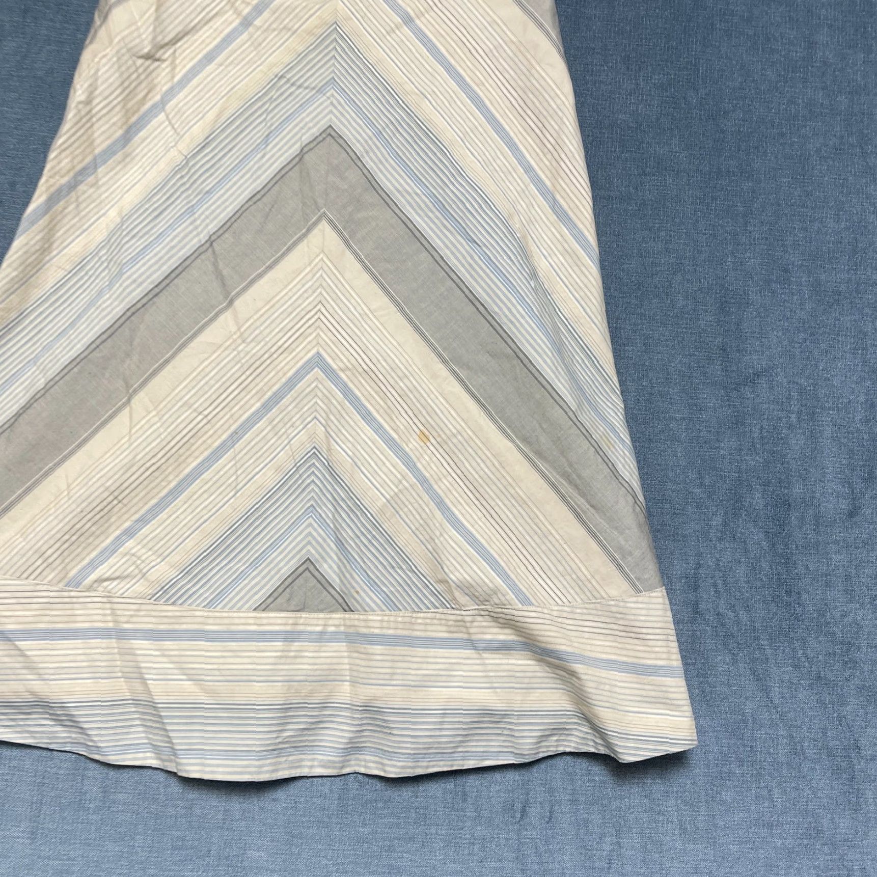 Gap Gap Midi A-Line Dress Womens 6 Beige Striped Cotton Summer Sleeveless Back Zip Dress Size M / US 6-8 / IT 42-44 - 2 Thumbnail