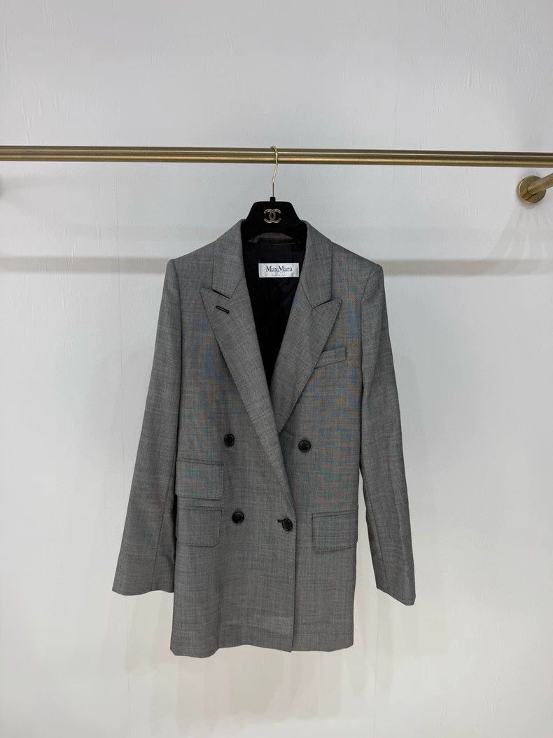 Max Mara Max Mara New houndstooth wool blazer Size L / US 10 / IT 46 - 1 Thumbnail