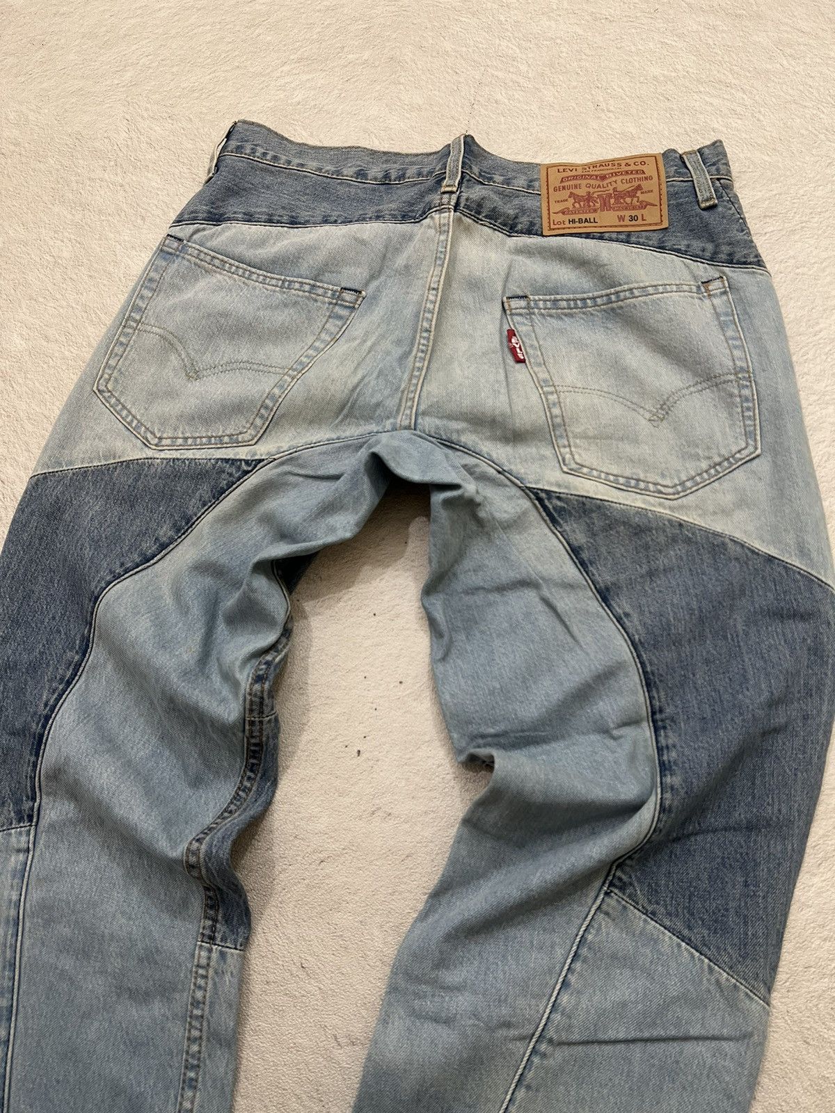 Hysteric Glamour × Undercover 2000s Levis Big E Twisted Panel Rebuild Jeans y2k Lgb Ifsix Size US 32 / EU 48 - 3 Thumbnail