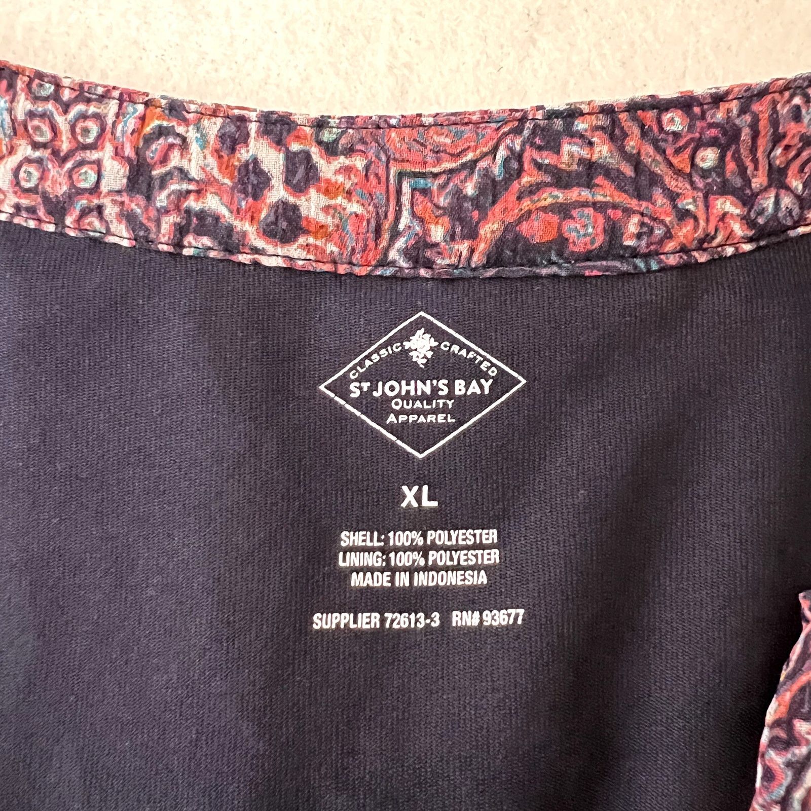 St. Johns Bay St John's Bay Patterned Peasant Top Size XL / US 12-14 / IT 48-50 - 6 Thumbnail