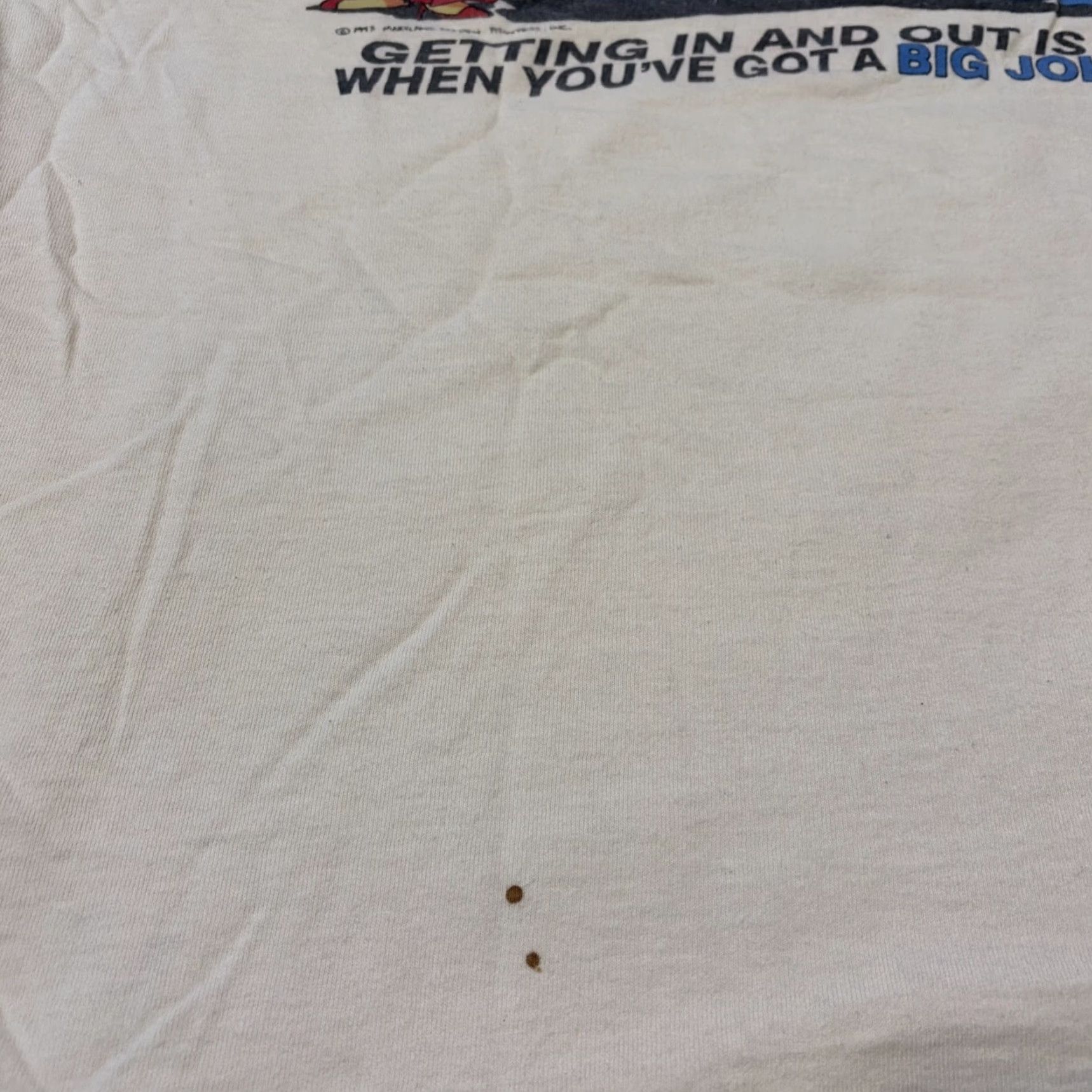 Big John VINTAGE 1993 Big Johnson Pit Crew Racing Raunchy Funny Comic White T-Shirt XL Mens Size US XL / EU 56 / 4 - 6 Thumbnail