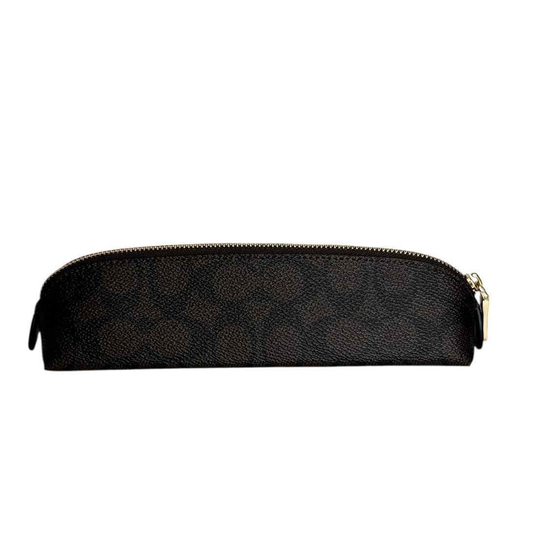 Coach Coach Pencil Case In Signature Canvas in Gold/Walnut/Black Size ONE SIZE - 4 Thumbnail