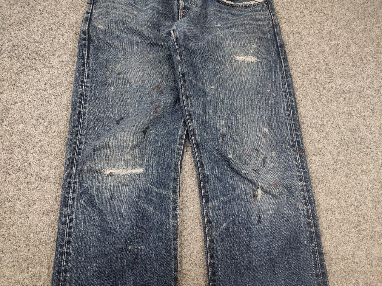 Edwin Vintage 90's Edwin Japan Selvedge paint denim Jeans Ed33m Size US 33 - 7 Thumbnail