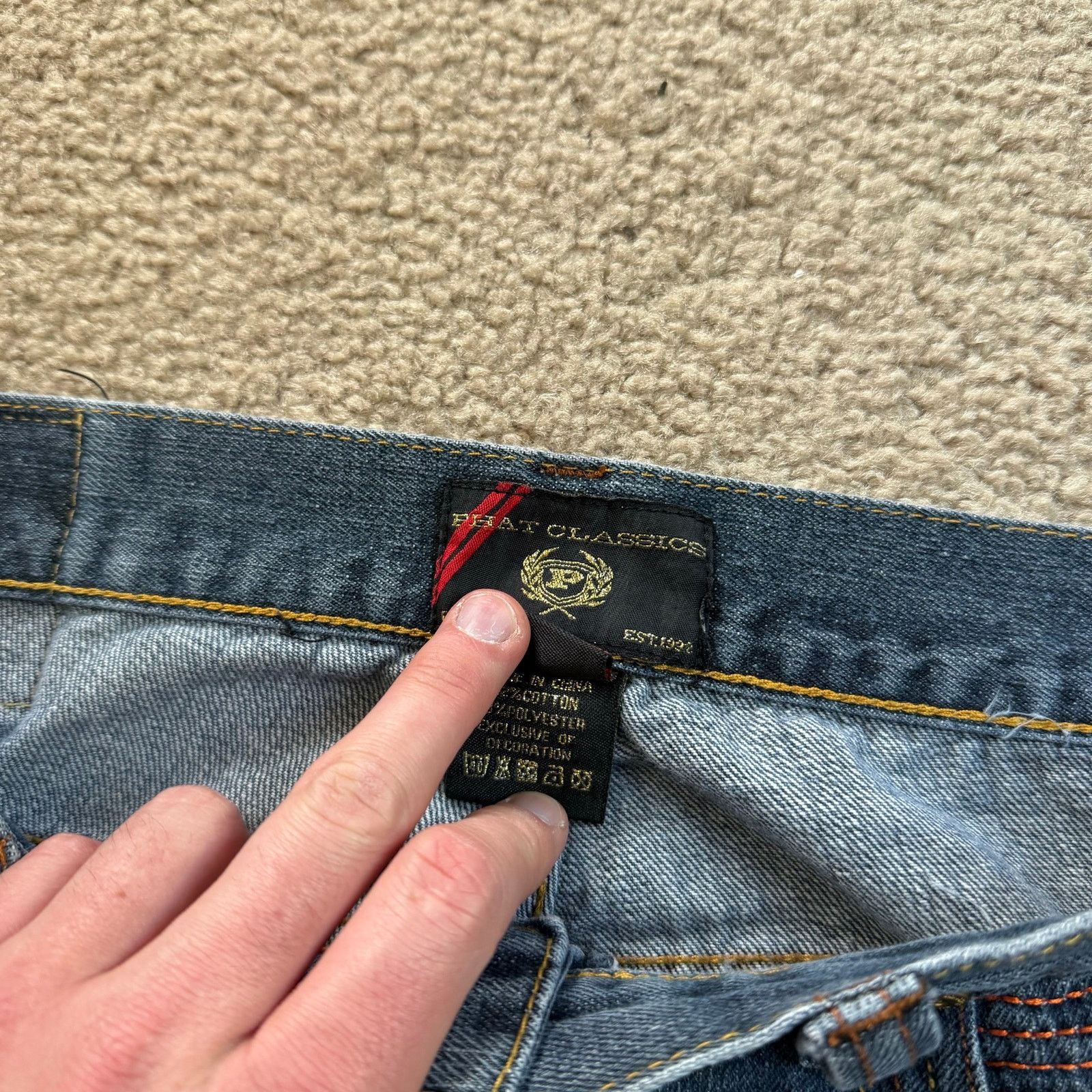 Phat Farm Vintage Y2K Phat Classics Embroidered Jeans Size US 36 / EU 52 - 6 Thumbnail