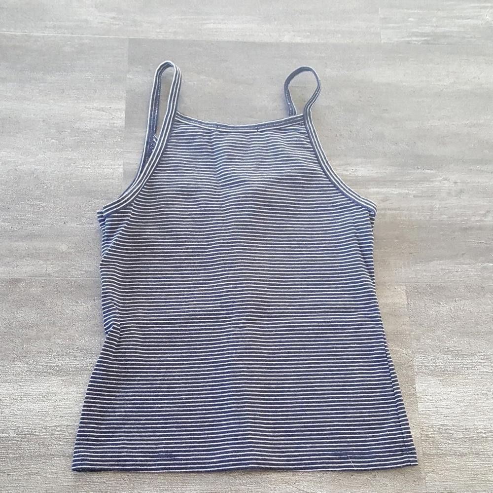 Designer Navy White Striped Melville Tank Size ONE SIZE - 2 Thumbnail