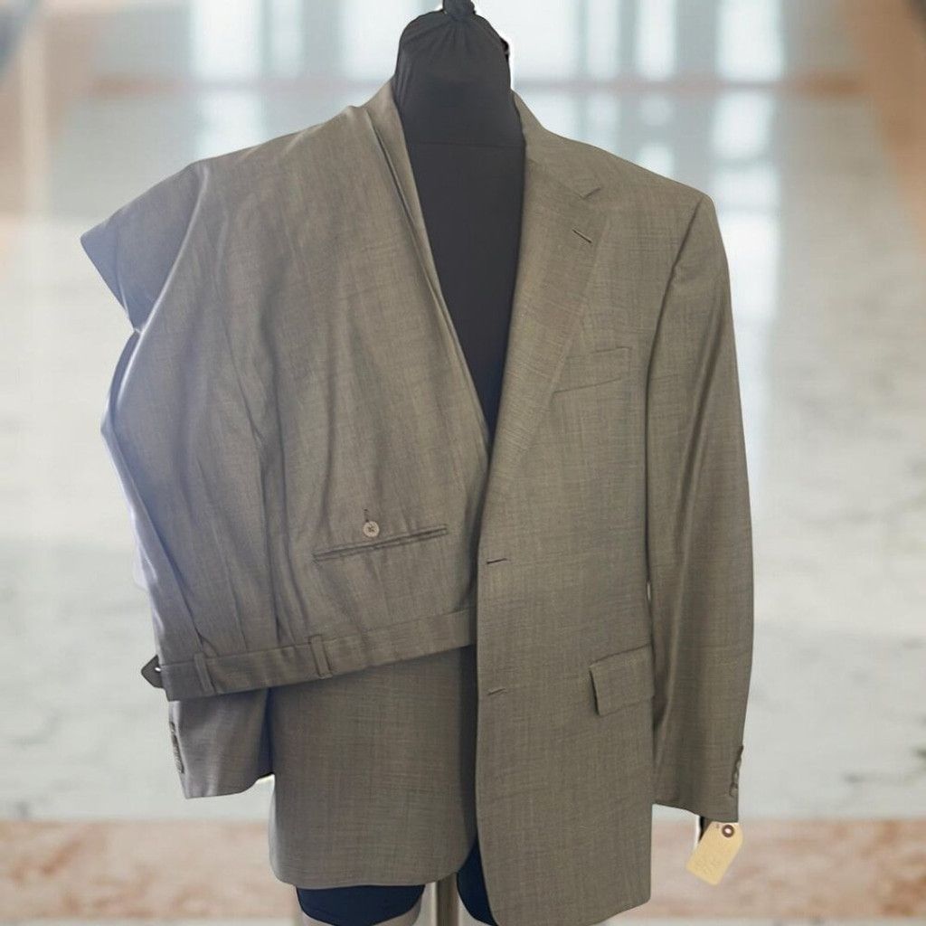 Hart Schaffner Marx Hart Shaffner Marx Men's Light Olive Suit 44L 36/29 Size 44L - 1 Thumbnail
