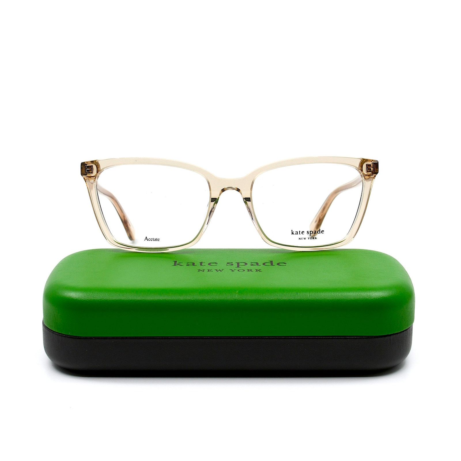 Kate Spade NEW KATE SPADE WANDA 10A TRANSPARENT PEACH EYEGLASSES FRAME Size ONE SIZE - 6 Thumbnail