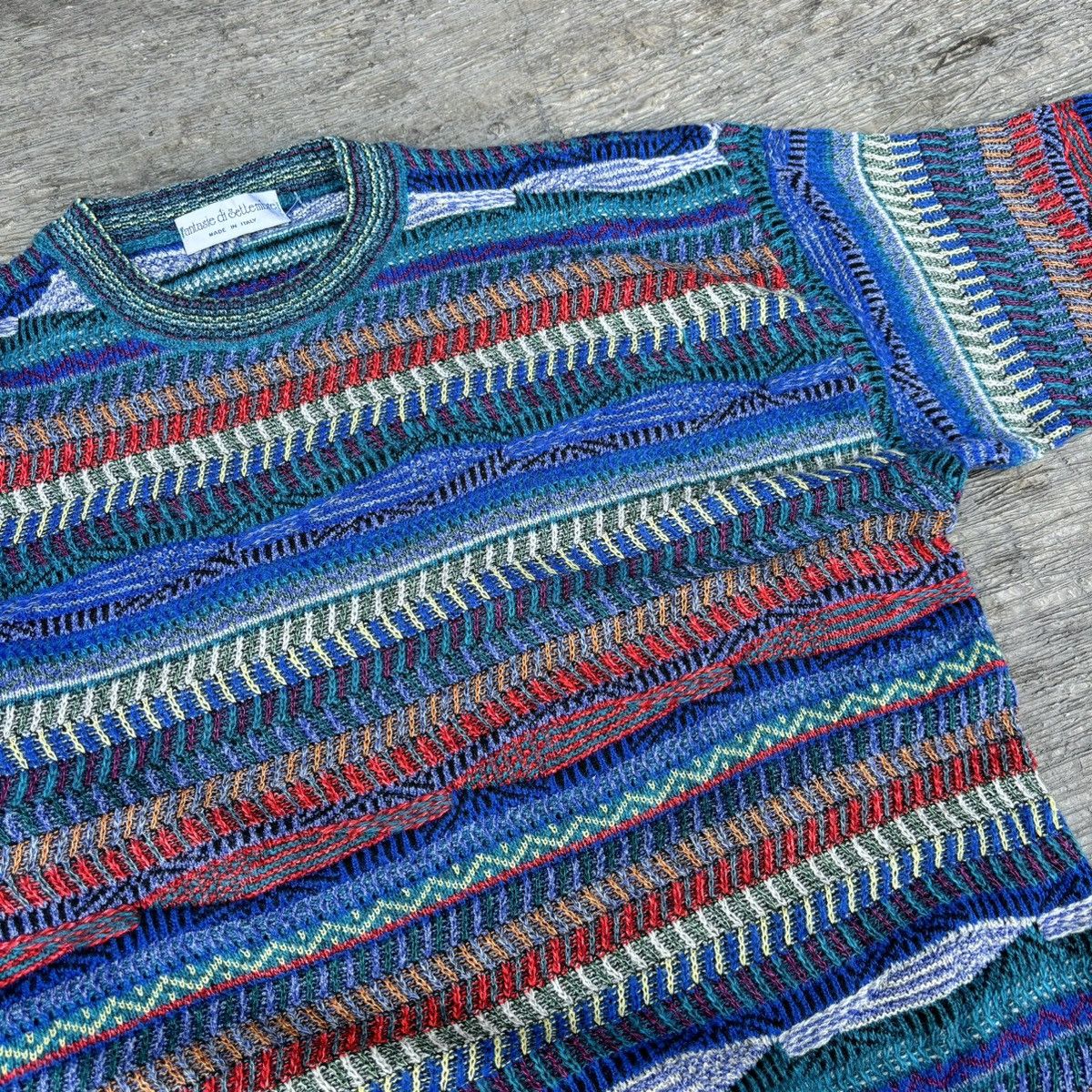 Coogi × Vintage Coogi style 3D cable knitwear fantasie di Settembre sweater Size US L / EU 52-54 / 3 - 3 Thumbnail