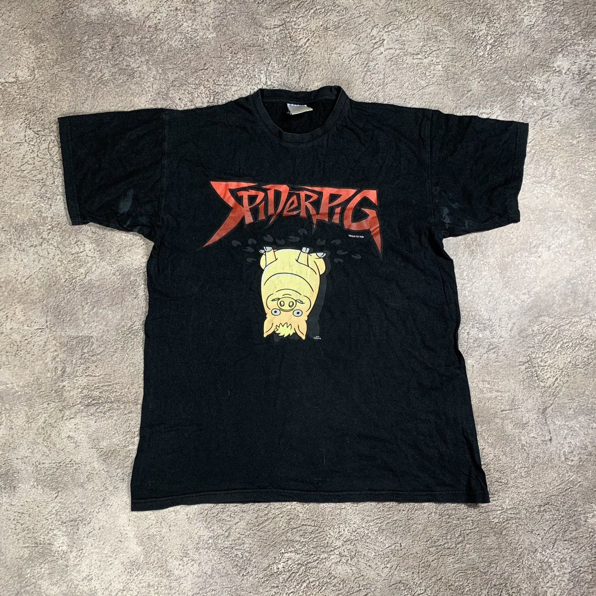 Vintage Vintage 90s Spiderpig Graphic Tee Sun Faded Skate Boxy L Size US L / EU 52-54 / 3 - 1 Thumbnail